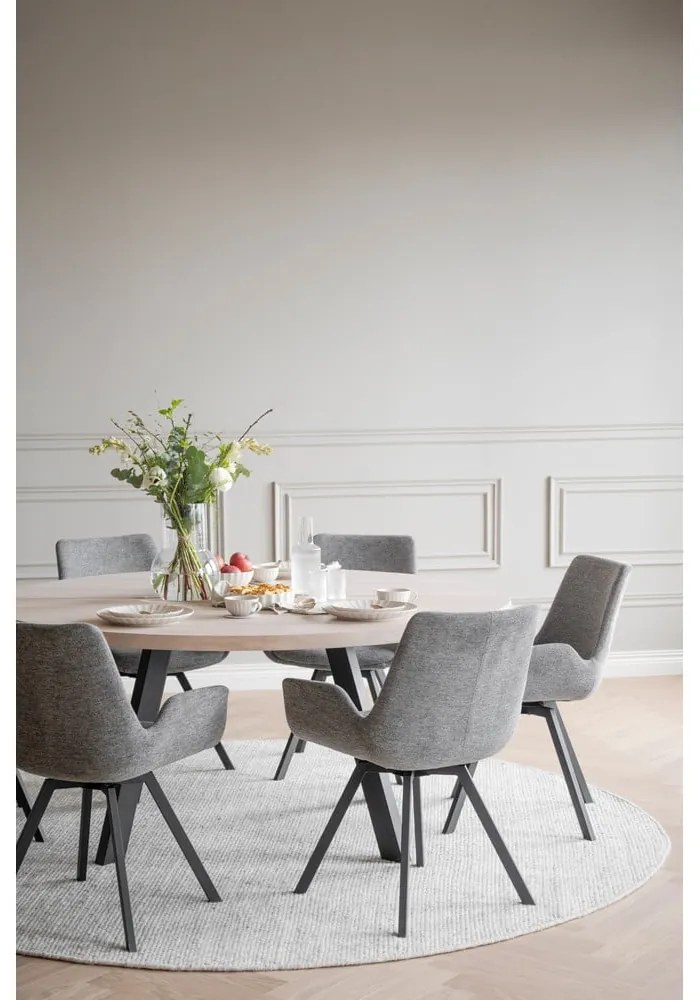 Сиви тапицирани трапезни столове в комплект 2 бр. Norwell – Rowico