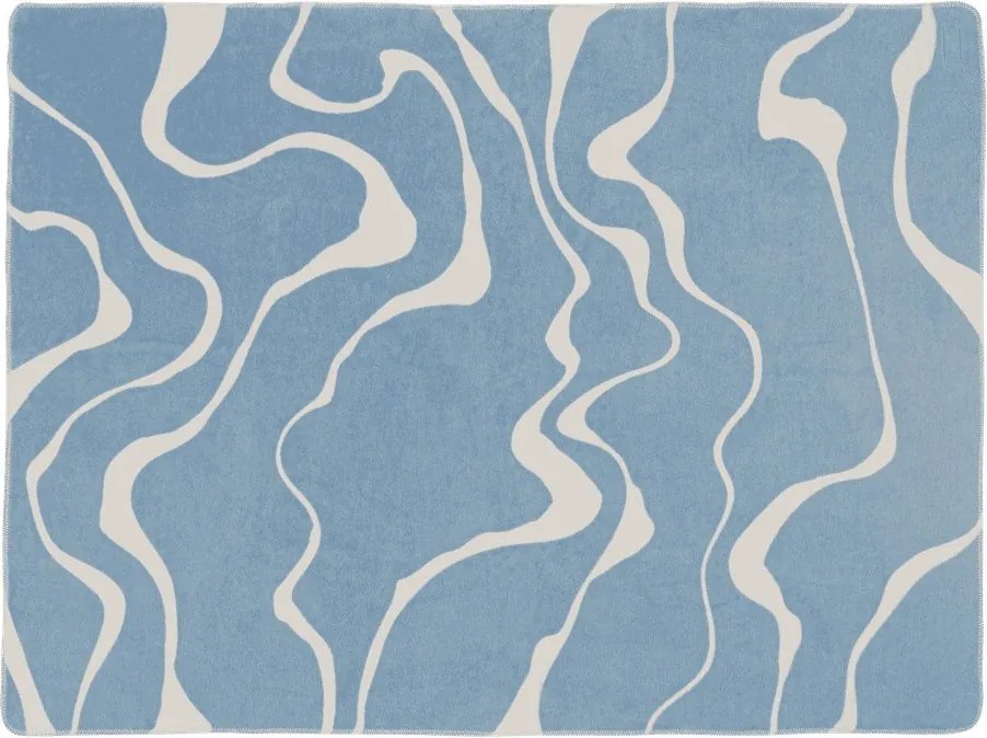 Синьо /кремаво одеяло 150x200 cm Felu – noo.ma