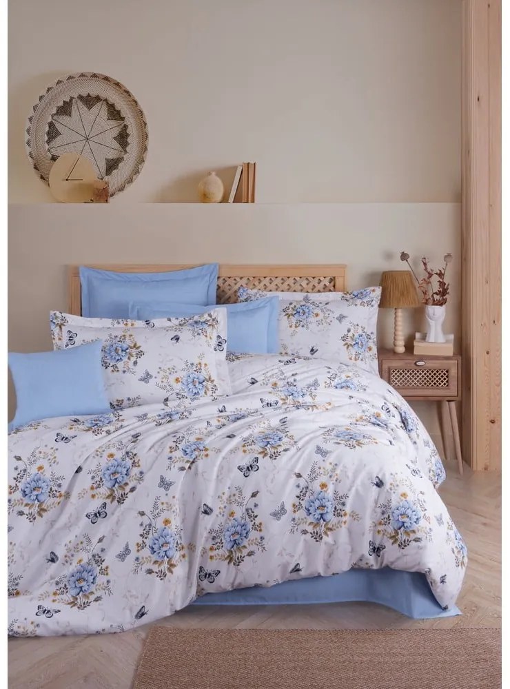 Бяло единично спално бельо от памук Renforcé 140x200 cm Aylin – Mijolnir