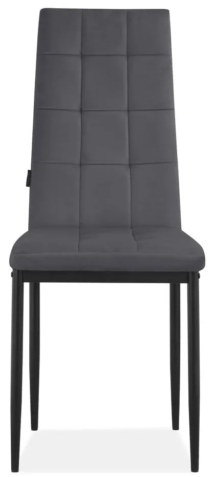 Антрацит кадифени трапезни столове в комплект от 2 бр. Becca – Støraa