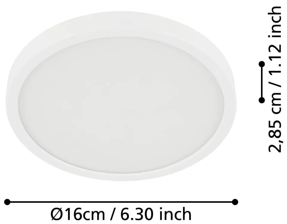 Бяло LED осветително тяло за таван FUEVA 5 – EGLO