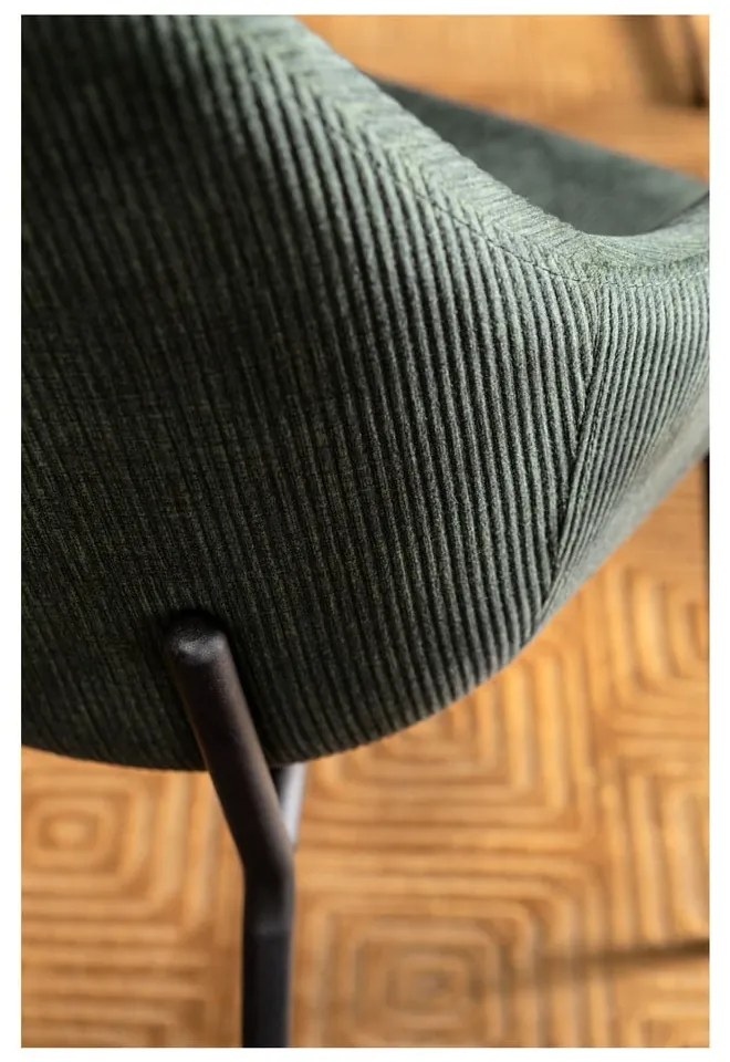 Комплект от 2 зелени кадифени стола с подлакътници Avignon - Kare Design