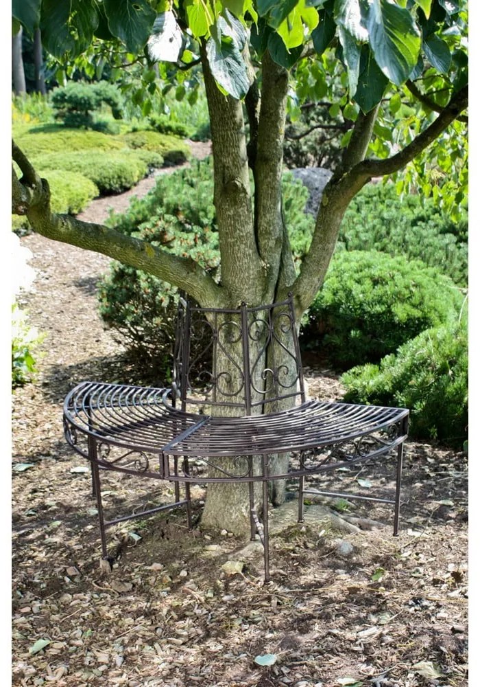 Черна метална градинска пейка Narvi - Garden Pleasure