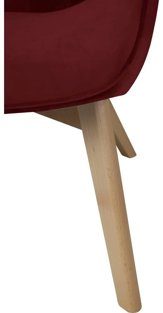 Червено кадифено кресло Niko – Ropez