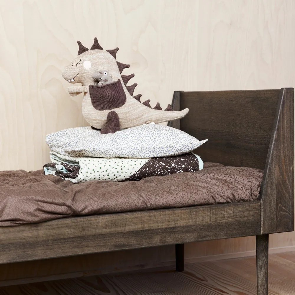Зелен ръчно изработен детски килим със смес от вълна ø120 cm Theo DIno – OYOY Mini