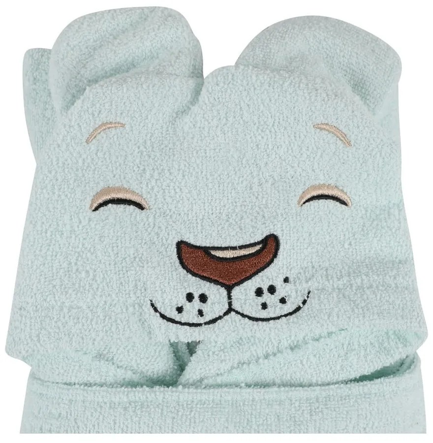 Памучена детска хавлия в цвят мента размер 1-2 години Aslan – Foutastic