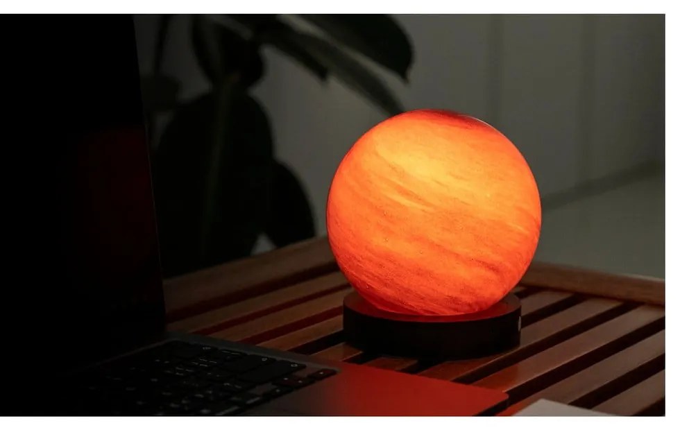 Тъмнокафява светлинна декорация с USB ø 12 cm Sand Storm – Gingko