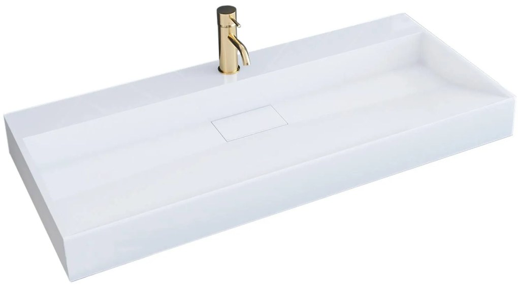 УМИВАЛНИК мраморен композит  Rea GOYA 100CM