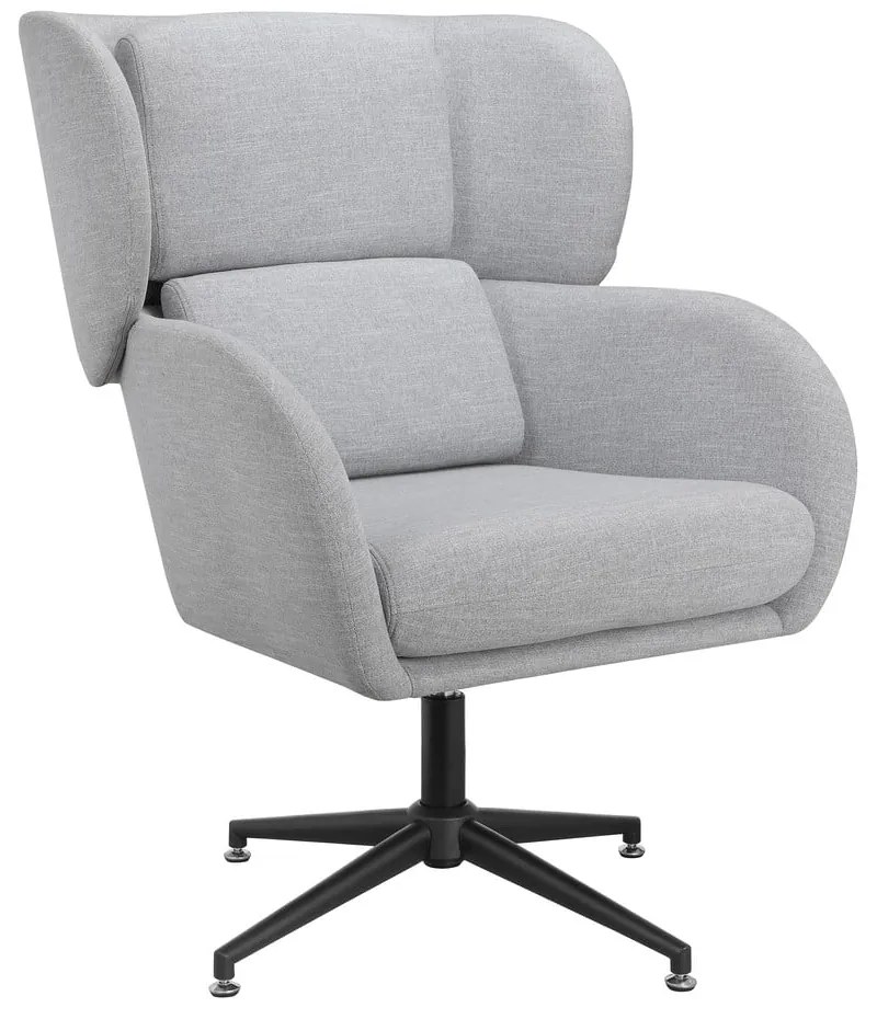 Светлосиво кадифено кресло Vanessa – Støraa