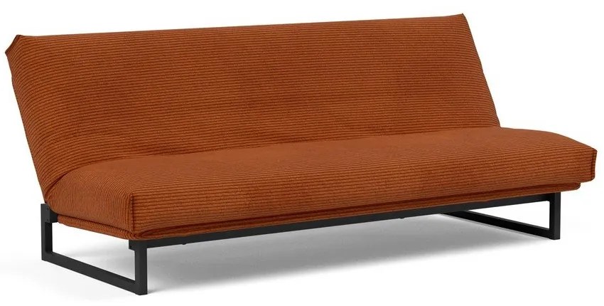 Оранжев сгъваем диван от рипсено кадифе 200 cm Fraction – Innovation