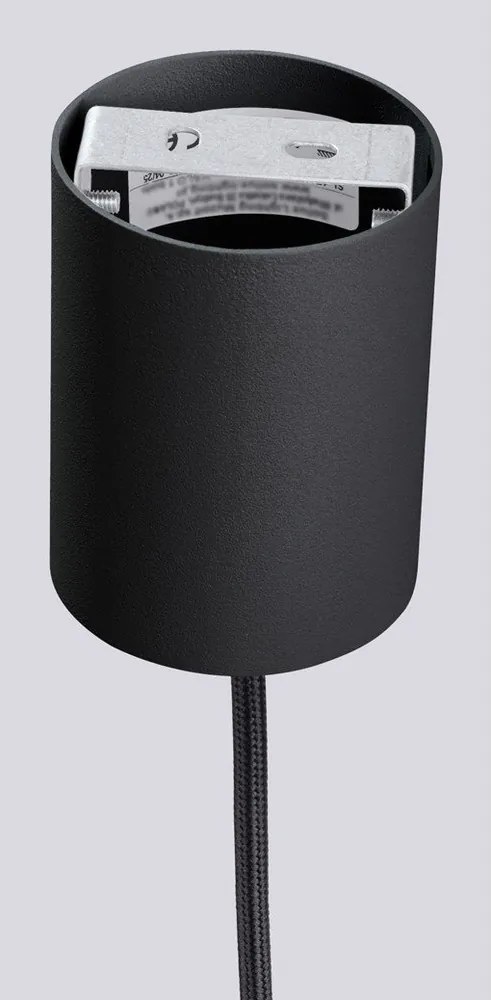 Черно висящо осветително тяло със стъклен абажур ø 12 cm Orbital – Sollux