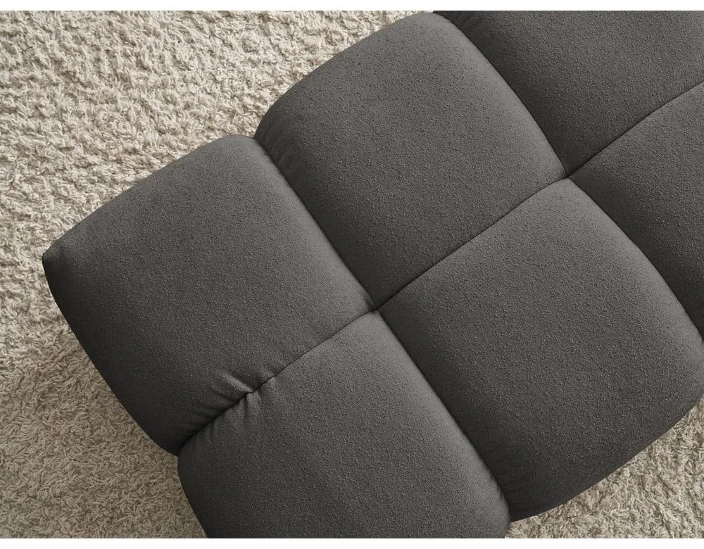 Тъмносива табуретка от прежда с примки от букле Everest – Bobochic Paris