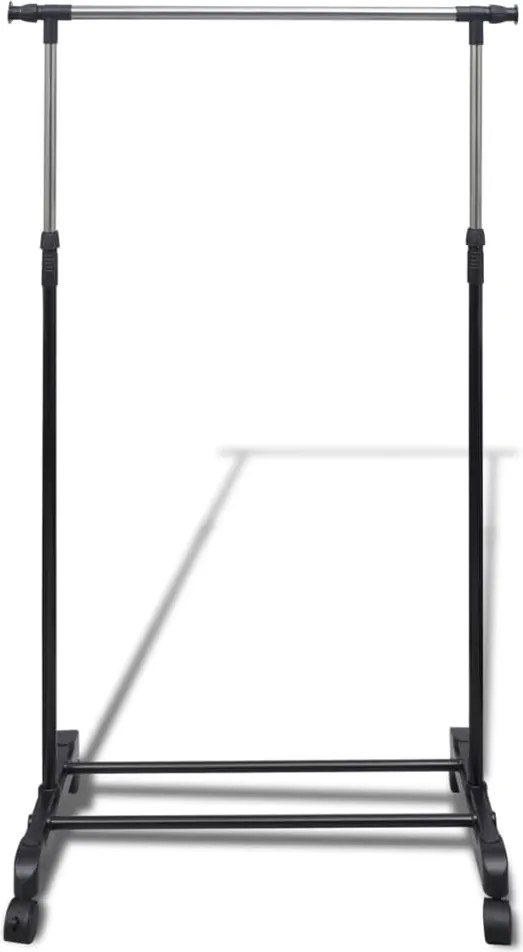 50259 vidaXL Регулируема стойка за дрехи, 4 Колела, 1 релса