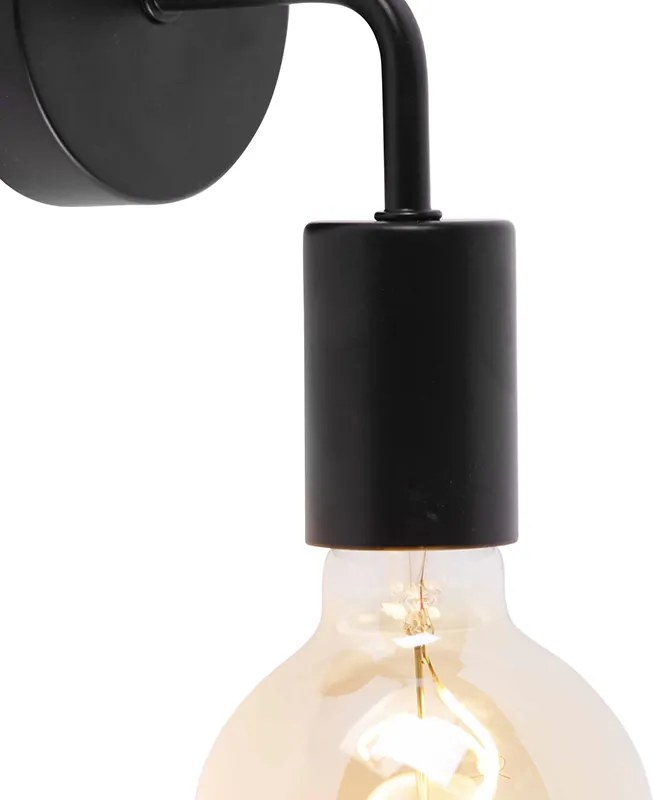 Модерен стенен аплик черен 15,5 см - Facile