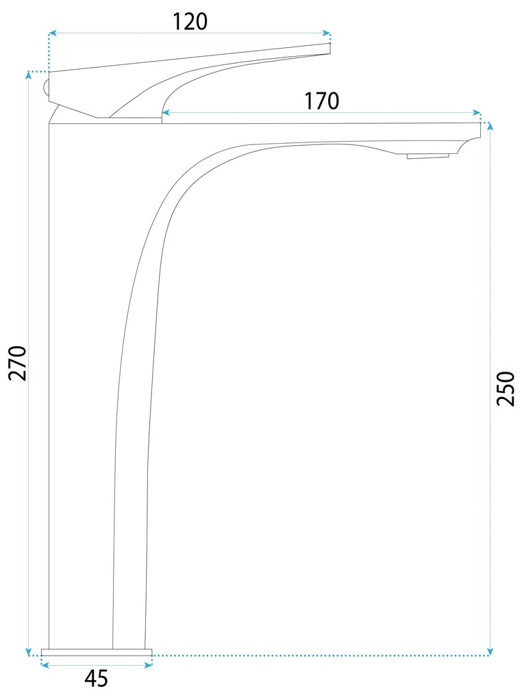 Смесител за мивка Rea Joe Brush Gold High