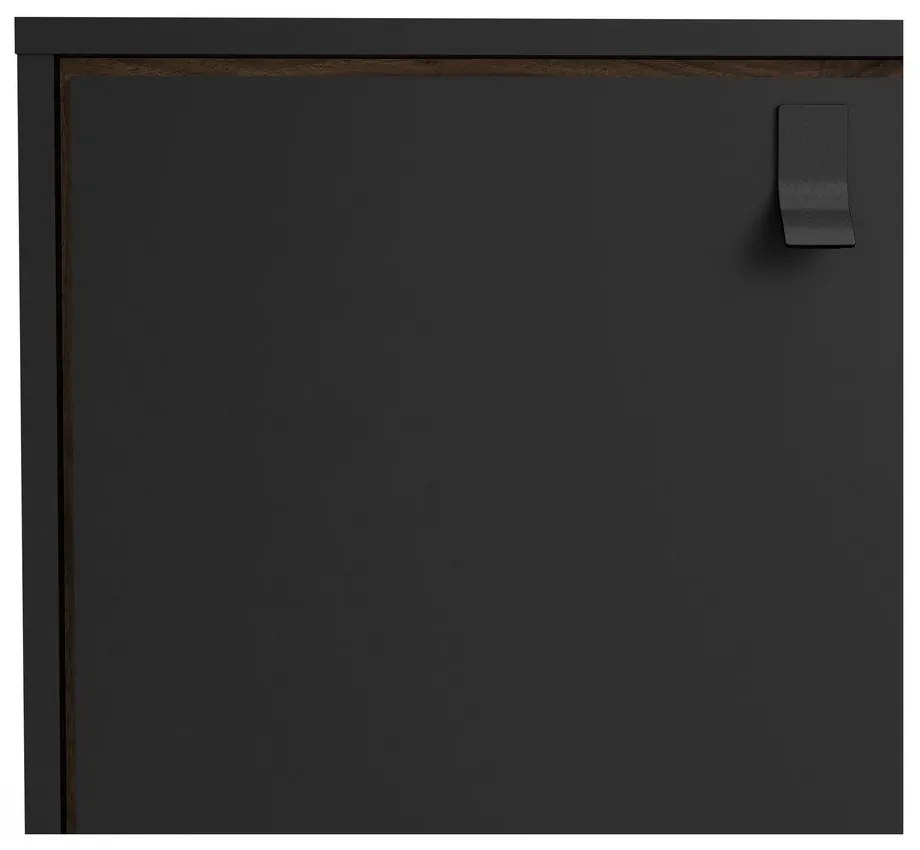 Черен скрин от декор от орех 150x72x40 cm Ry – Tvilum