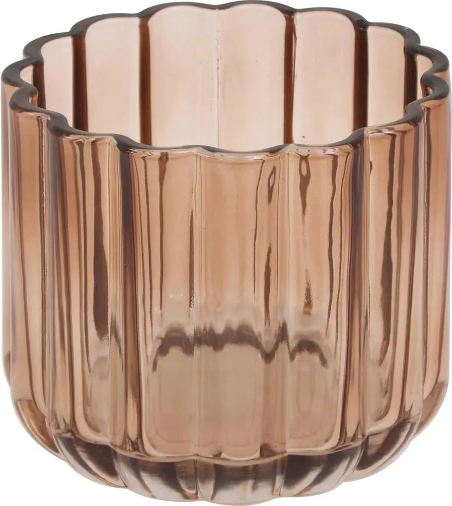 Контейнер за памук 5five Florea, Стъкло - Кехлибар