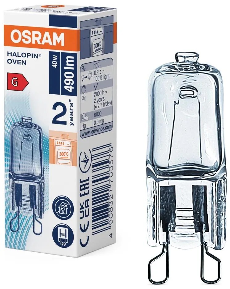 Крушка за фурна HALOPIN G9/40W/230V 2700K - Osram