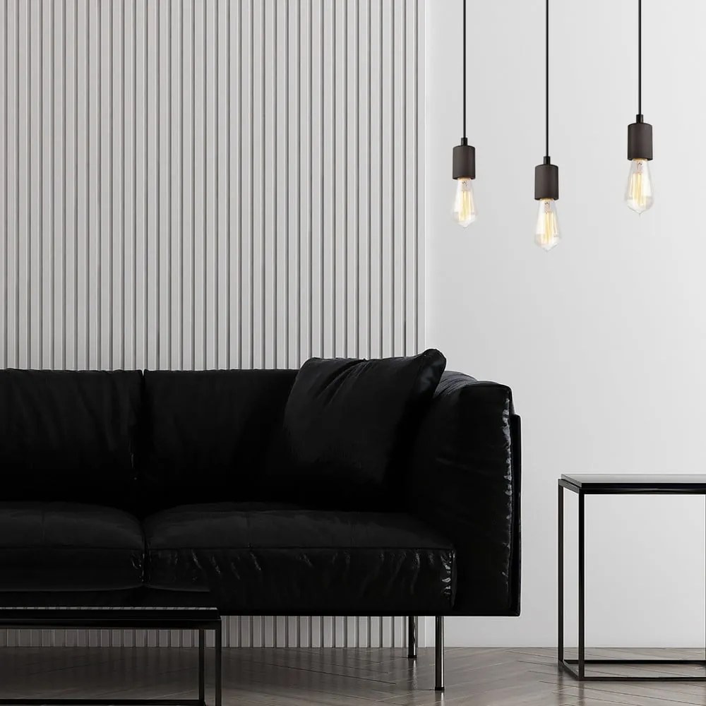 Черно висящо осветително тяло Leon - LAMKUR