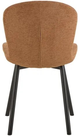 ФИОРА Теракота (тъкан Апиа 272) / черни крака – МОДЕРЕН ТАПИЦИРАН С ЧЕНИЛ СТОЛ ЗА ДНЕВНА/ТРАПЕЗАРИЯ