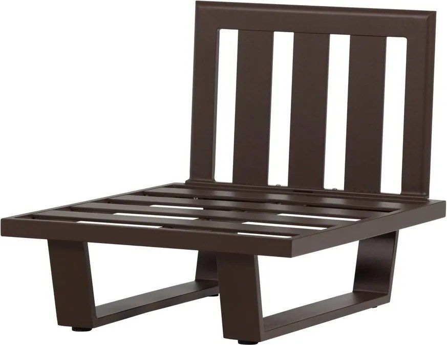 Кафяв градински стол метален/подплатен Bear – WOOOD