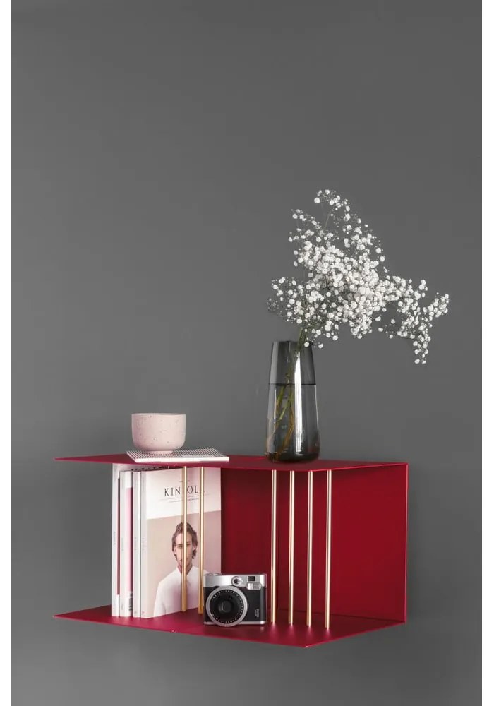 Червен метален рафт Teaser - UMAGE