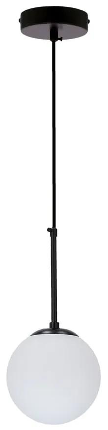 Черна висяща лампа със стъклен абажур ø 15 cm Pompei - Candellux Lighting