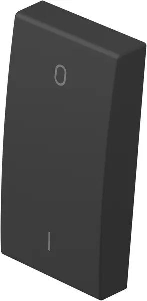 TEM Лицев панел двуполюсен ключ 1М и символ "1-0", цвят Черен мат, Modul  - TM15SB