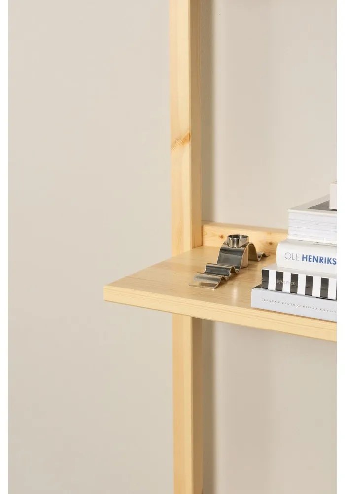 Стенна библиотека от масивен бор в естествен цвят 66x127 cm Groove – Karup Design