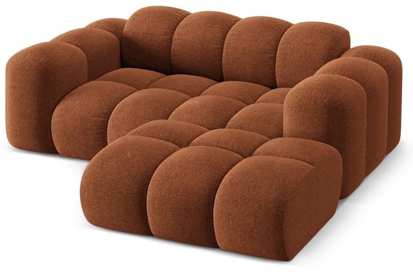 Теракотен шенилов ъглов диван (десен ъгъл) Treno – Cosmopolitan Design