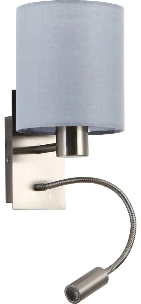 Brilagi - LED Гъвкав аплик 1xE27/25W/230V + LED/3W матов хром/сив