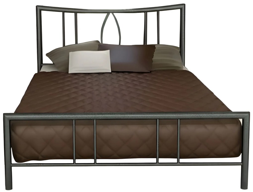 Легло Carol-90x200-Silver Σφυρίλατο-Με ποδαρικό