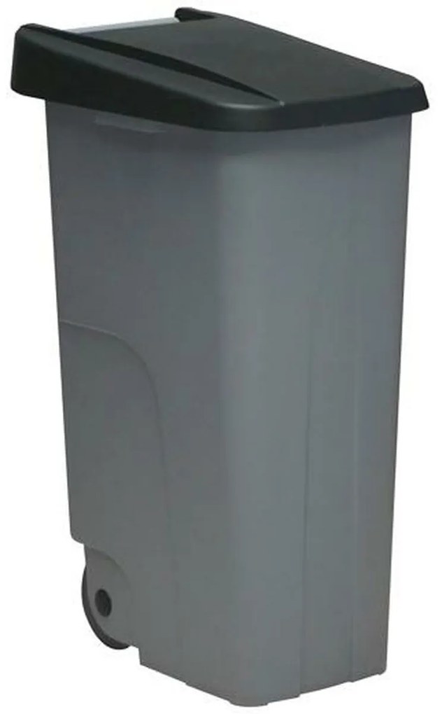 Кош за Боклук с Колела Denox Черен Сив 110 L