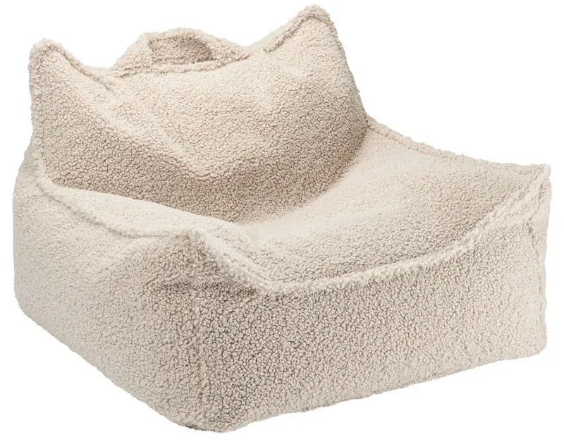 Светлокафяв детски пуф от букле Chair – Wigiwama