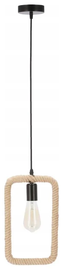 Подвесен полилей на кабел OSTOR 1xE27/40W/230V бежов/черен