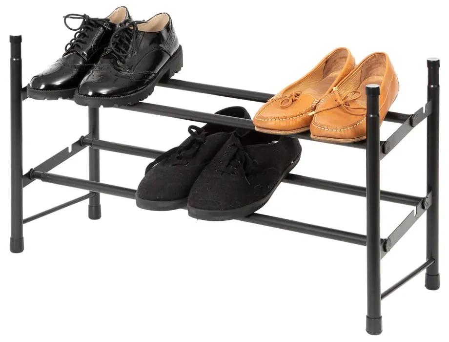 Черен метален телескопичен шкаф за обувки - Compactor