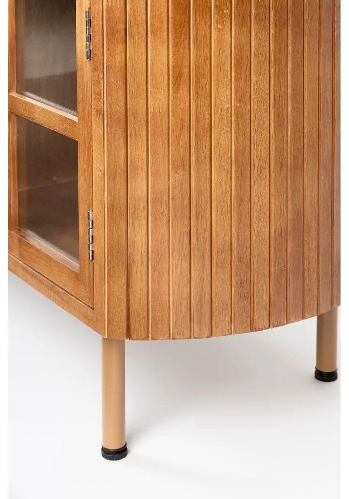 Маса за телевизор от масивно каучуково дърво в естествен цвят 150x55x38 cm Yaz – White Label