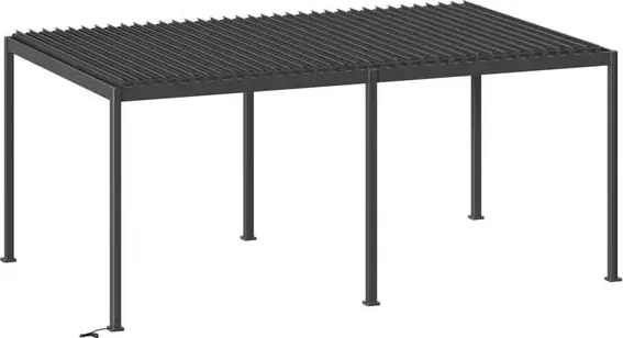Електрическа беседка Hesperide Evora, Алуминий, Графит, 6x3.6 m