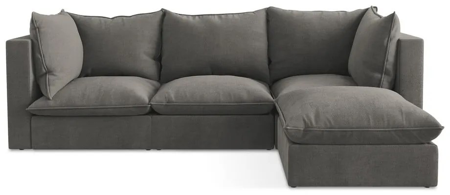 Тъмносив ъглов диван (десен ъгъл) Manao – Makamii