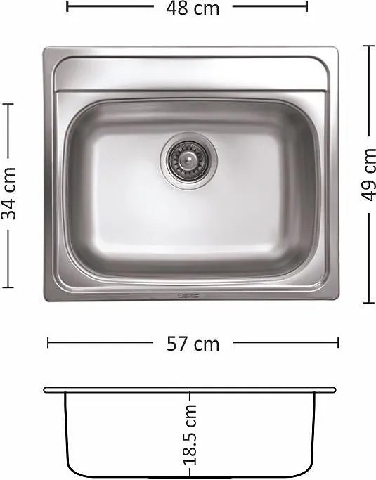 Leks COMPACT 570 SI Кухненска мивка за вграждане