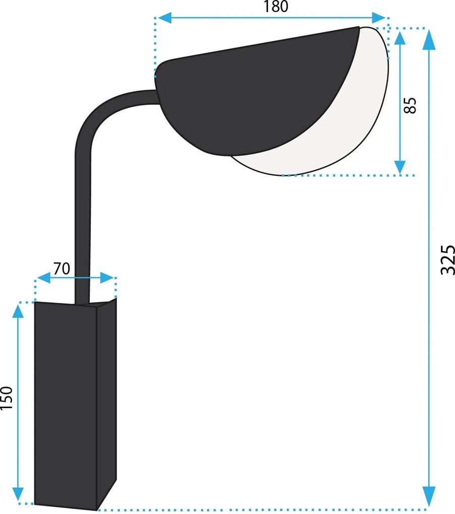 Аплик LED APP1262-1W Black