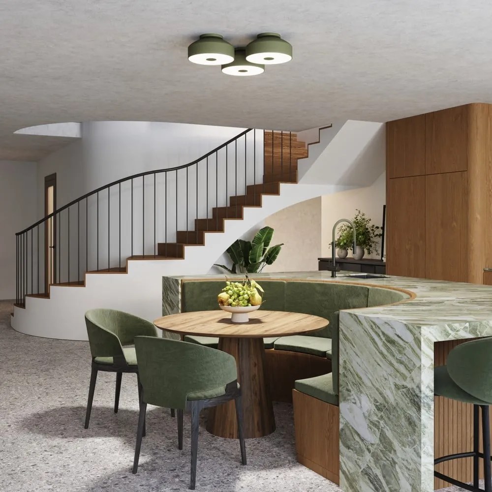 Зелено осветително тяло за таван Blacko – Sollux