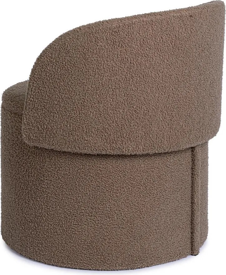 Кафяво-сива табуретка от прежда с примки от букле Anthea – Yes Everyday