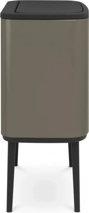 Кош за боклук Brabantia Bo Touch 651113, 11+23 л, Плавно и безшумно отваряне, Голям отвор, Сив