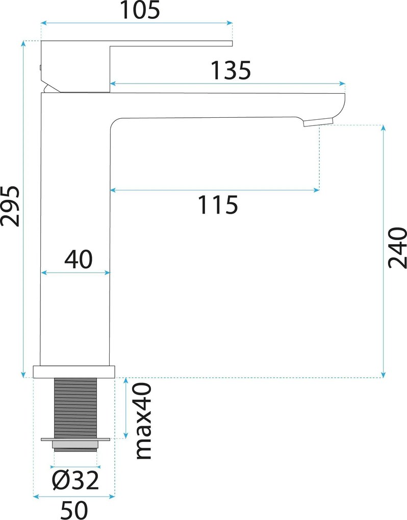 Смесител за баня Rea Logan Brush Nickel