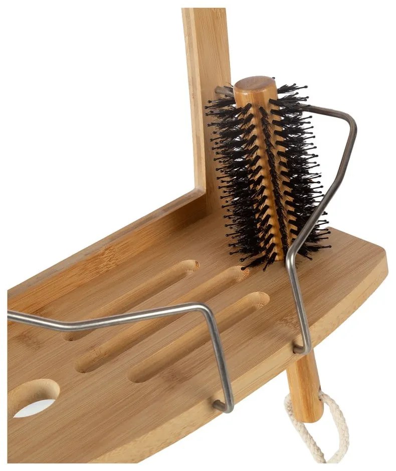 Висящ бамбуков рафт за баня в в естествен цвят цвят– Compactor