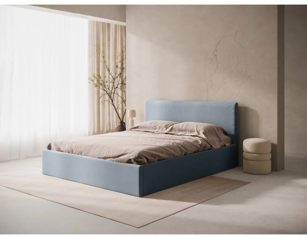 Светлосиня тапицирана табла за легло 170,5x100 cm Remo – Micadoni