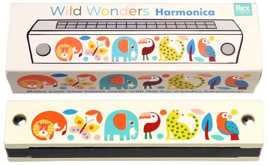 Музикална играчка Harmonica Wild Wonders – Rex London