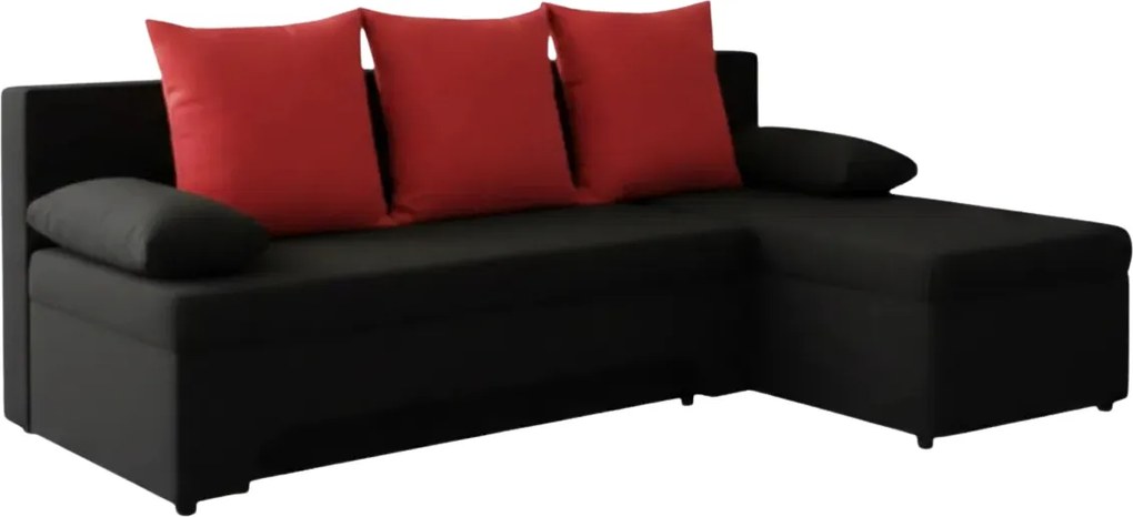 Ъгъл диван Lamor-Black - Red