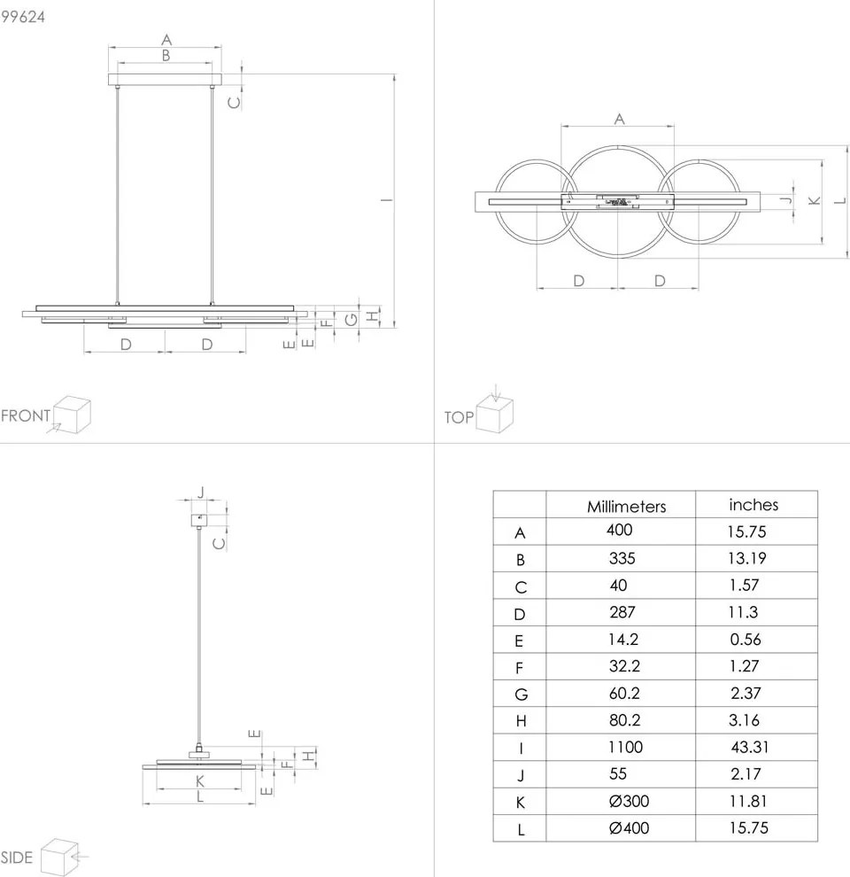 LED ПЕНДЕЛ 40W